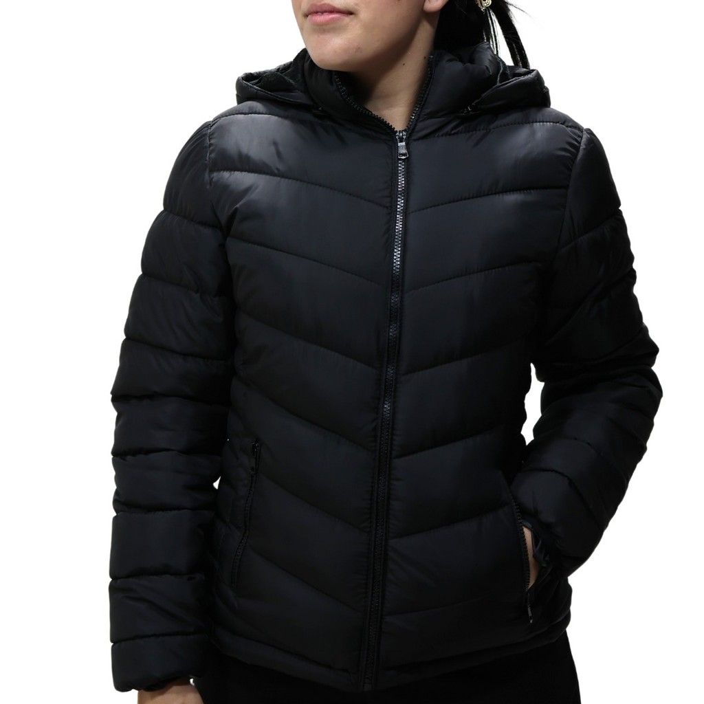 Jaqueta Nylon Safira Forrada c/ Pelo e Capuz Removível Feminina