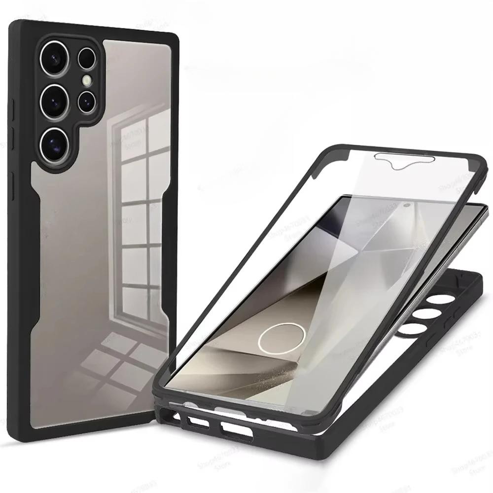 360 Corpo Inteiro Frente + Verso Caso Claro Shelluxe Para Samsung S25 ...