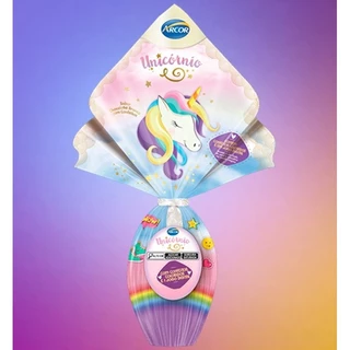 Ovo De Páscoa Unicórnio 120g Chocolate Branco Com Confeitos Arcor e 1 jogo digital Nova receita