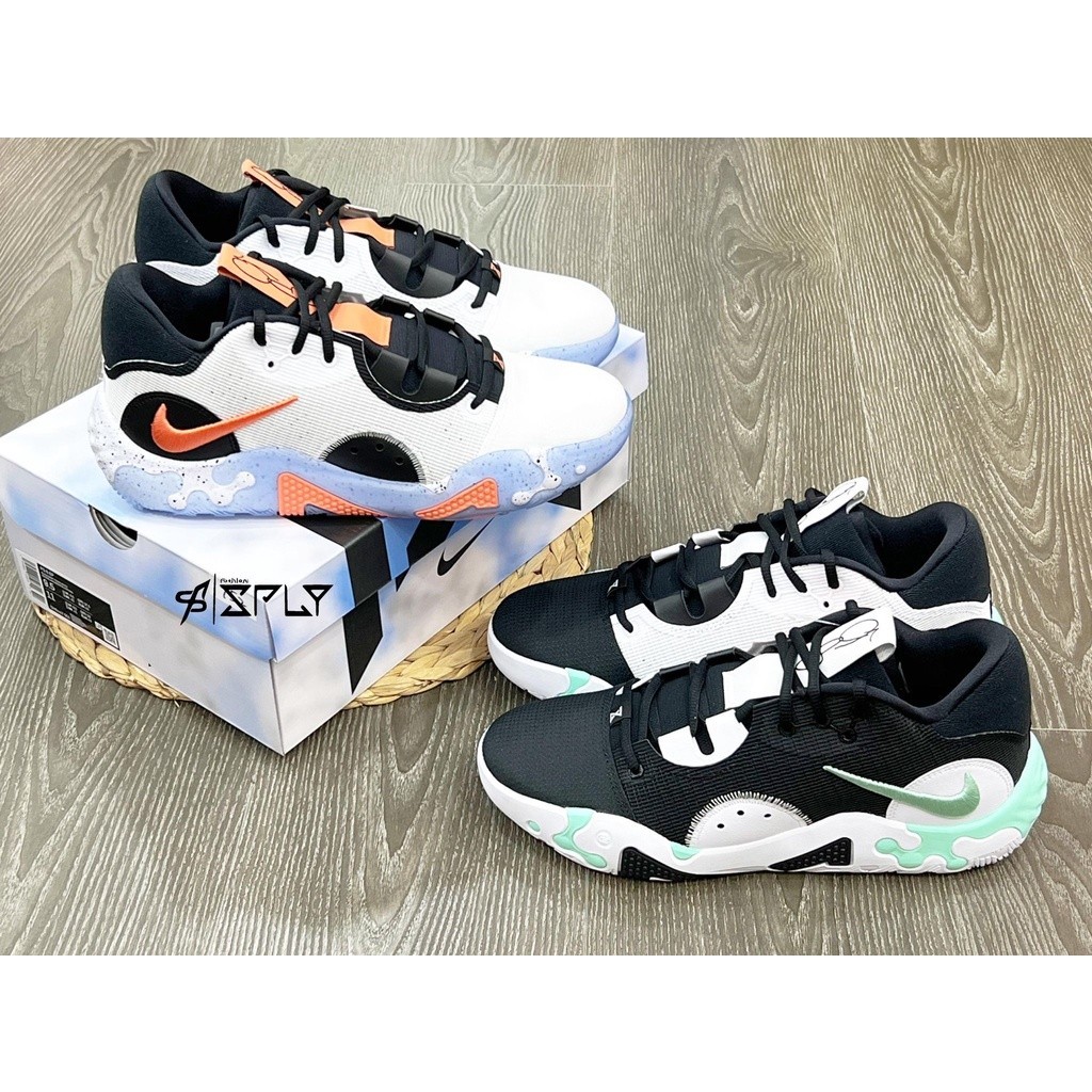 Oferta Especial Nike PG 6 EP Paul George White Orange/Black Green Basketball Sapatos DH8447-100/001