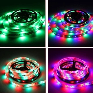 Fita Led Rgb 3528 5m 300 Leds À Prova D'água + Controle Decoração Sanca - Super Led Fang