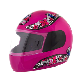 Capacete Feminino Moto Rosa Floral Pro Tork Viseira Cristal Casco ABS Cinta Jugular Revestido EPS