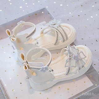 Sandálias meninas 2022, sapatos de princesa estilo verão novo, versão coreana, estudantes do ensino médio, grande, macio