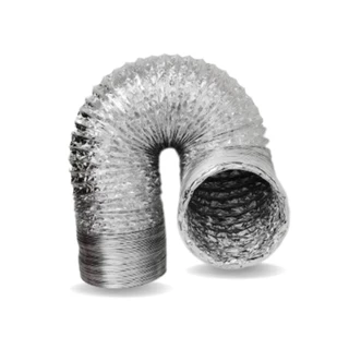 3 Metros Tubo Flexível Aluminizado 5 Pol/125mm Rolo Duto