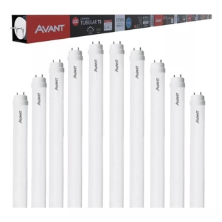 jogo 5 Lâmpada Led Tubular luz branca 6500k 18w Avant 120cm branco frio iluminação comercio em geral