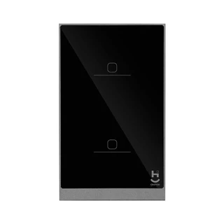 Interruptor Inteligente Zigbee Touch 2 Botões Preto