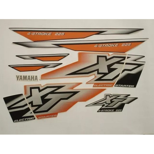 Kit Adesivos Yamaha Xt 225 2001 Laranja - Lb00743