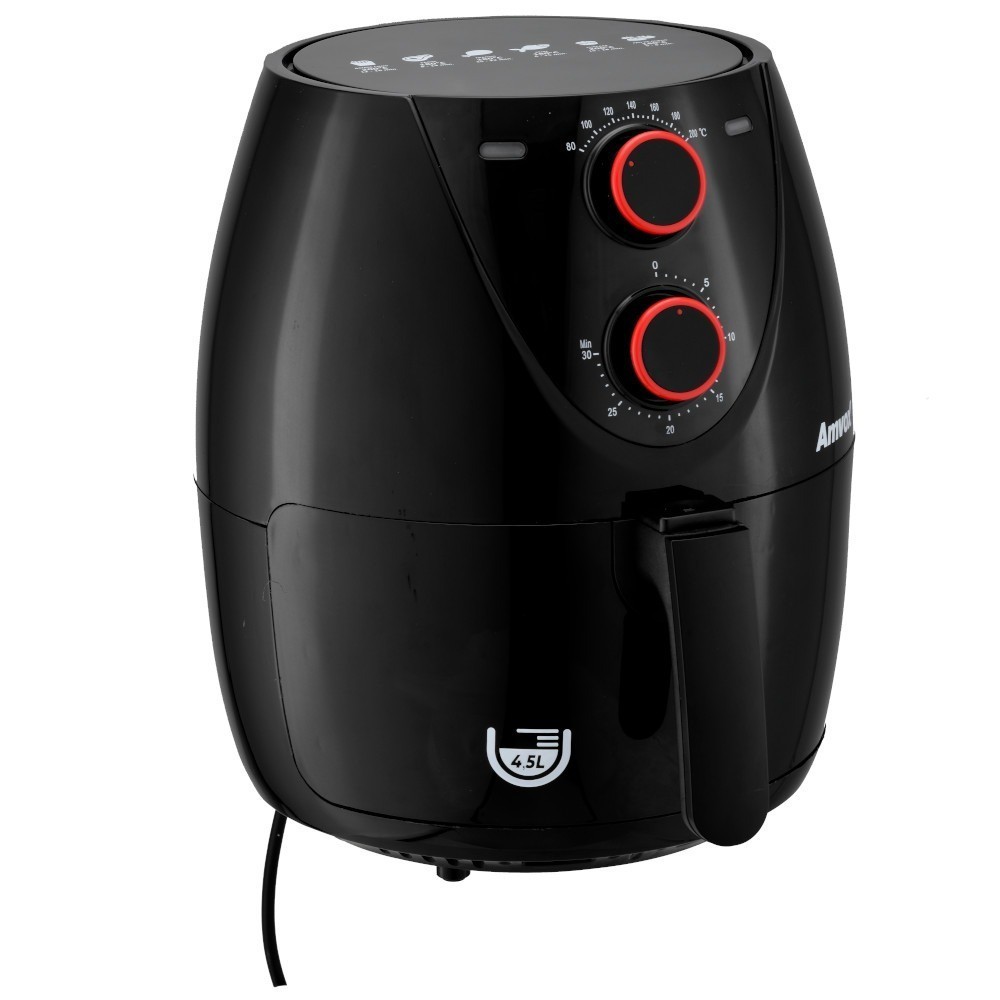 Fritadeira elétrica sem óleo Air Fryer 4,5L 1400 Watts - ARF 1205 - Amvox