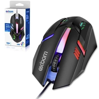 Mouse Gamer 4D Fighter 1200 DPi Usb Led RGB Exbom - MS-62