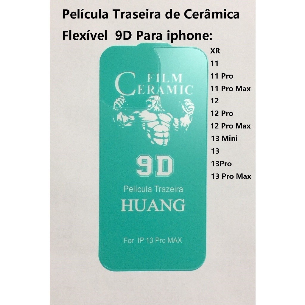 Película Traseira De Cerâmica Flexível 9d Para Iphone 11 12 13 Mini Pro 