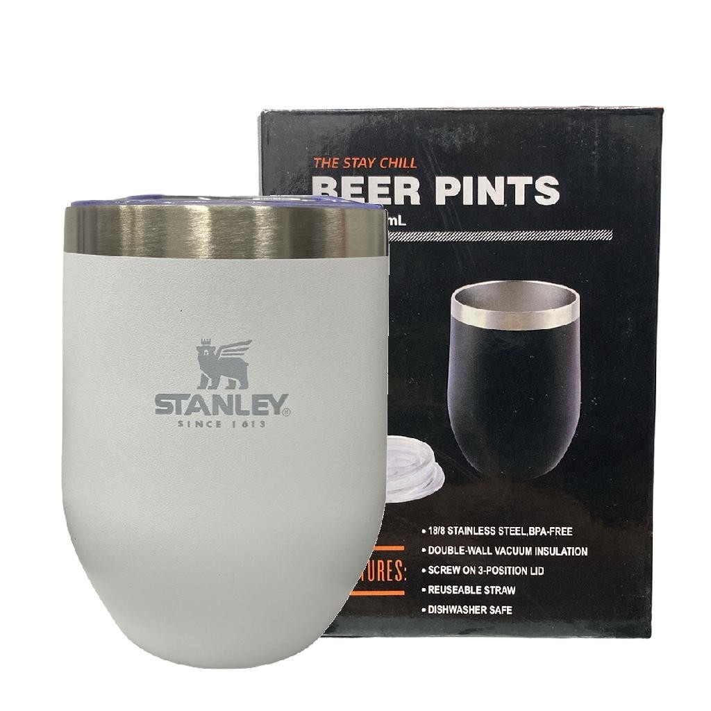 Copo Térmico Branco 360ML Inox Com Tampa Acrílica