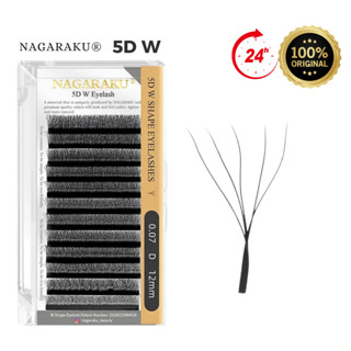 Cílios Nagaraku 5D W Volume Mix e Unitário Curvatura D Mega Extensão Volume Egípcio