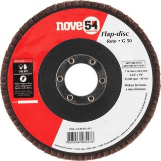 Disco de lixa flap disc flap-disc cônico 4.1/2" grão 50 - Nove54