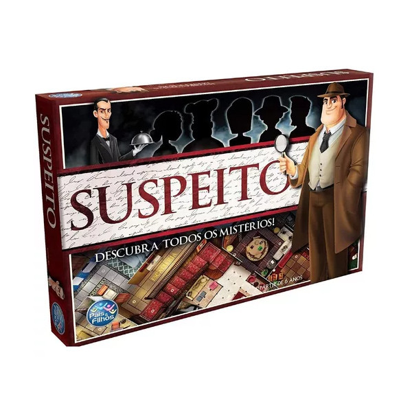 Jogo Suspeito Detetive Tabuleiro Descubra Misterios Pais e Filhos