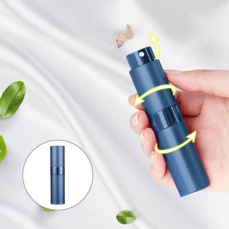 8ml Recipiente De Perfume Vazio De Vidro Revestido Com Metal Alumínio Refilável Atomizador Frasco De Pulverizador De Amostra