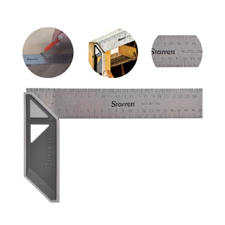 Esquadro Carpinteiro Graduação Inox 300Mm Starrett 53M-300