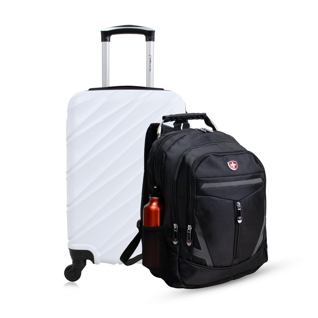 Kit mala de bordo 10kg branca Havana + Mochila Boa Vista Swiss Move