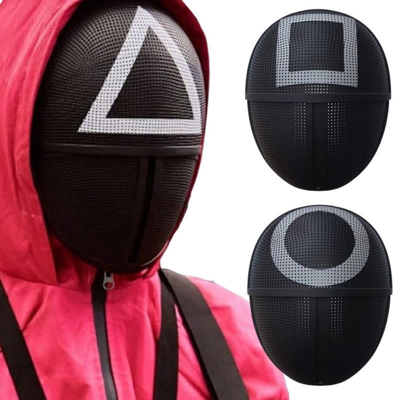 Máscara Cosplay Dos Soldados Round 6 Triangulo Quadrado Circulo