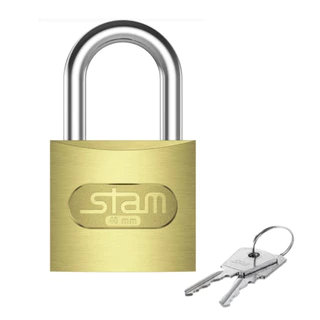 Cadeado Pequeno Clássico 40mm Stam Zamac E-coat Latão Maciço Dourado 2 Chaves Portão Bicicleta Armário