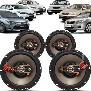 Kit Alto Falantes Dianteiros e Traseiros Toyota Corolla 1999 até 2022 - Hurricane Platino 640w em Oferta na Shopee