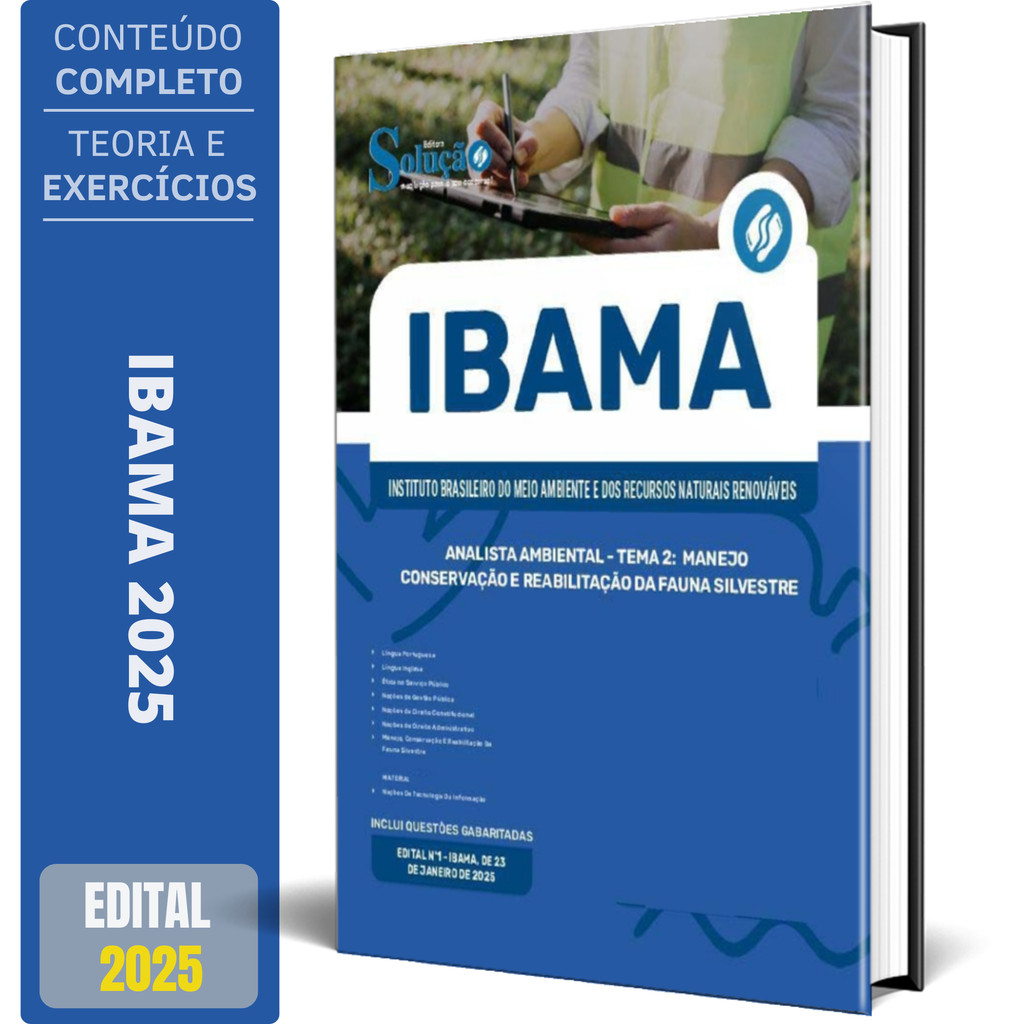 Apostila IBAMA 2025 - Analista Ambiental - TEMA 2 - Prova IBAMA 2025 ...