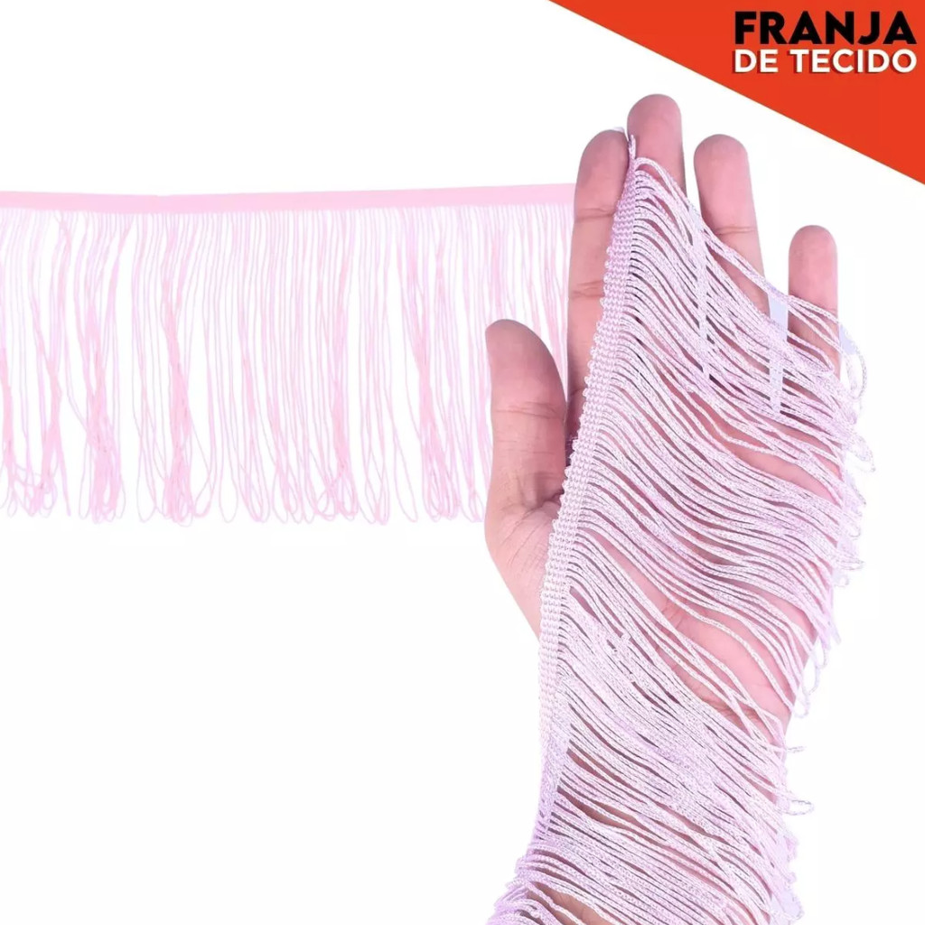 Franja de Tecido Acetinado - 10cm - Grade de Cores - Rolo C/10 Mts COR ...