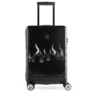Mala de Bordo 10 Kg Policarbonato 4 Rodas Flame Preta