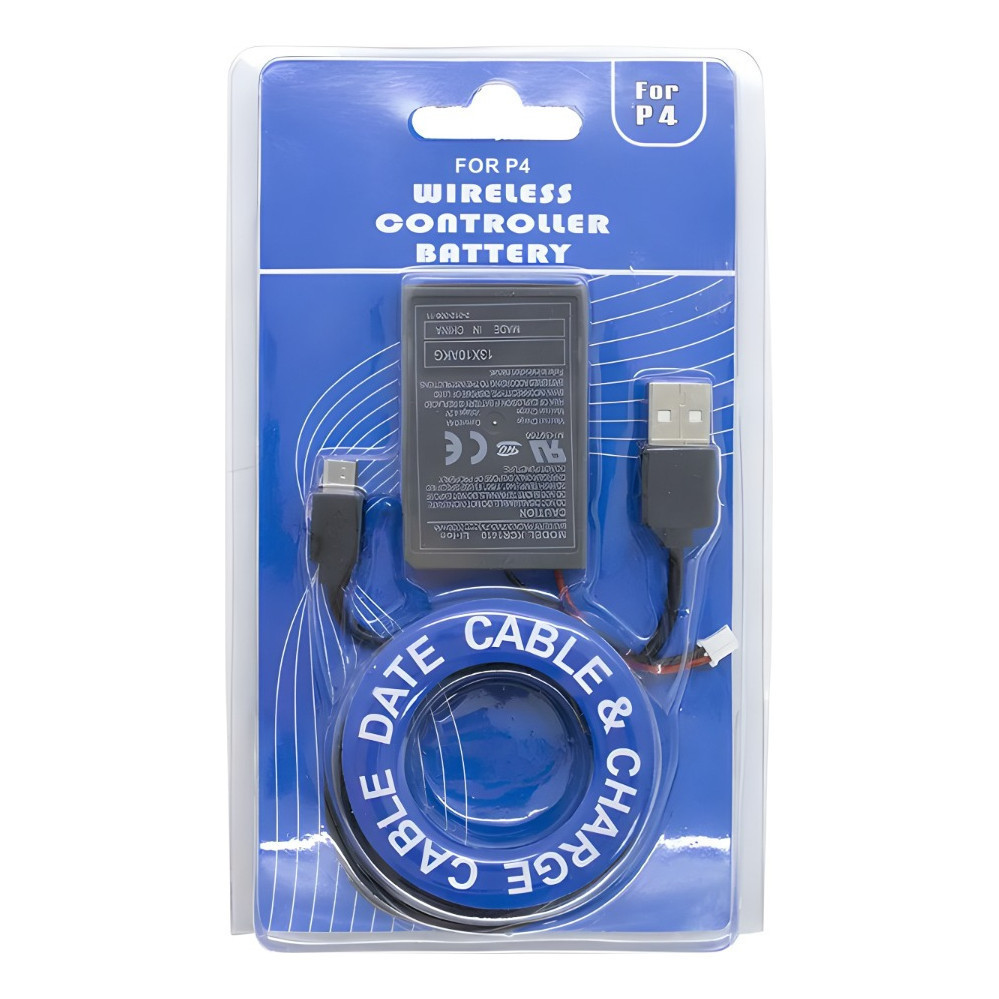 Bat. Para Controle Ps4 2000 Mah + Cabo Usb 4.5mm