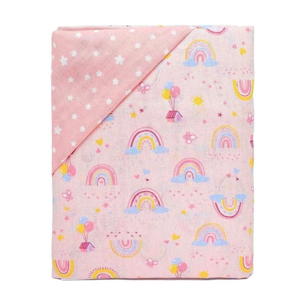 Jogo De Lençol Bublim C/3 Peças Fem Rosa/Arco Ìris 34038-466