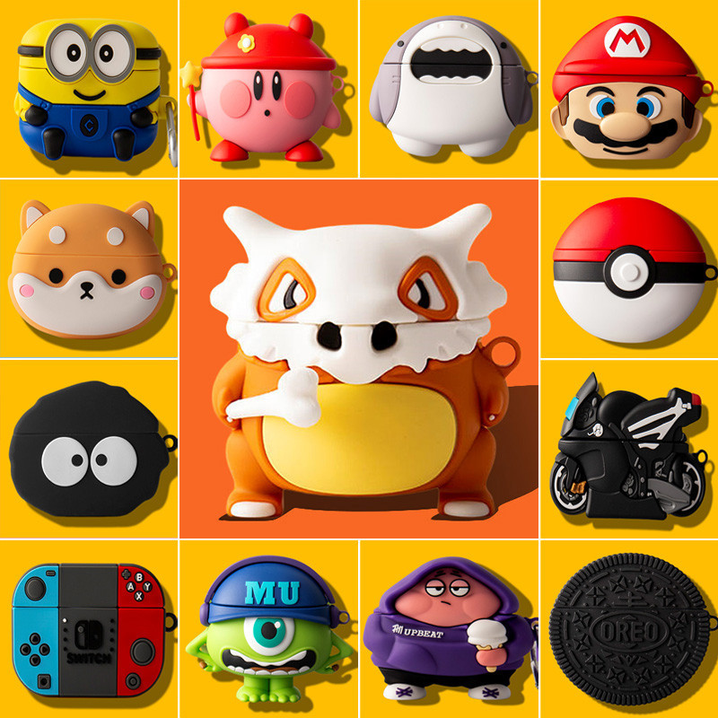 【 Stock Ready 】 Case Para BASEUS Bowie M2/M2 Plus Cute 3D Cartoon Caixa Protetora Fone De Ouvido De Acessórios