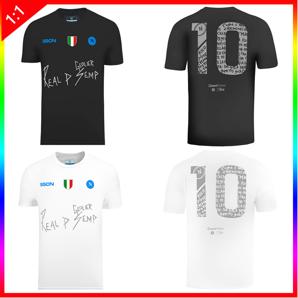 Camisa De Time Napoli 2024-2025 Edição Especial Camisa De Futebol Masculino Jersey preta (Homens) (NBLS)