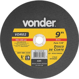 Disco de corte 230 x 3,0 x 22,23 mm - Vonder