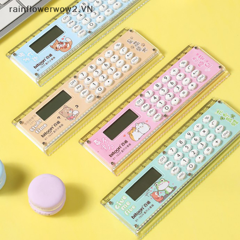 Kawaii Cartoon al Ruler Calculadora Conjunto De Calculadoras De Cálculo Matemático Réguas De Medição Matemática Papelaria De Escritório Para Estudantes (H)
