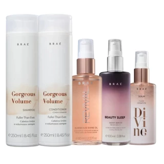 Kit Braé Gorgeous Volume Divine Plume Sensation Revival Beauty Sleep (5 Produtos)