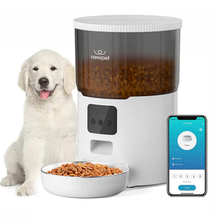 Newpet 4L Alimentador Programável Comedouro Automático Cães Gatos Pet