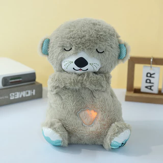 Um Ursinho De Pelúcia Recheado Que Respira E Emite Luz Joga Canção De Ninar Como Presente De Páscoa