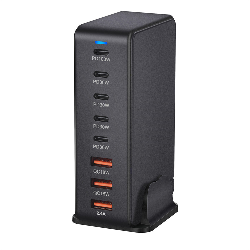 268W Carregador GaN De Mesa USB De 8 Portas Tipo C PD Rápido 3.0 Móvel