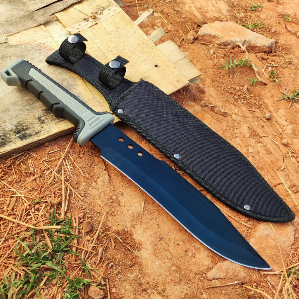 Facão Rambo Grande Preto Muito Afiado SLK-A200 FACA