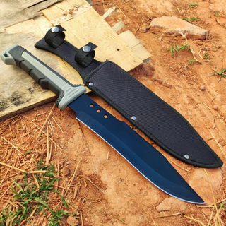 Facão Rambo Grande Preto Muito Afiado SLK-A200 FACA