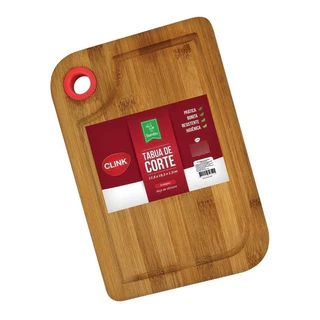 TABUA DE CORTE CARNE CHURRASCO BAMBU MADEIRA COM ALCA CALHA