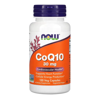 Coenzima CoQ10 30mg Now Foods 120 Veg Cáps Importado