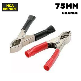 1 par x Garra Jacare Grande Preta e Vermelha 75mm WD-037