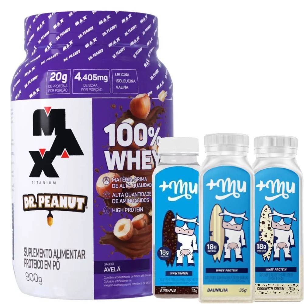 Whey Max Titanium e Dr. Peanut 900g - Sete Suplementos