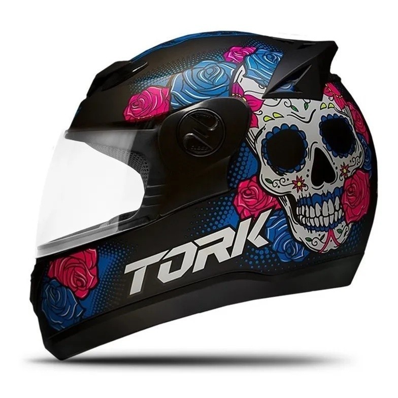 Capacete Fechado Moto Pro Tork Evolution G7 Mexican Skull