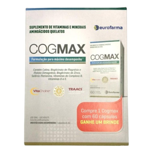 Cogmax 60 Cáps Suplemento Vitamínico + Especial Eurofarma | Shopee Brasil