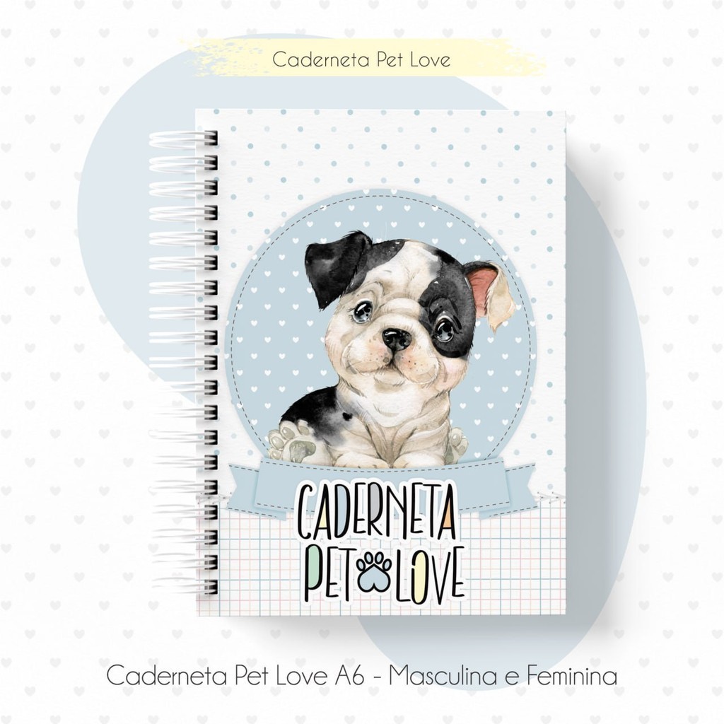 Caderneta de Vacinação Pet Personalizado - Tamanho A5