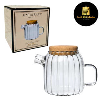 Chaleira Hazel com Bico Coador 650ml Vidro Borossilicato Hauskraft Premium