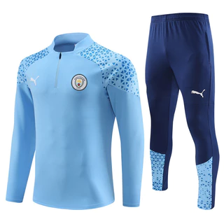 Novo 23/24 Manchester City Light Blue Men's Training Suit Wear Sports Tracksuit Kids Adults Shirt Futebol Uniforme Jersey Camisa De Suor Infantil Jogging Sportswear AAA + Hot Sale