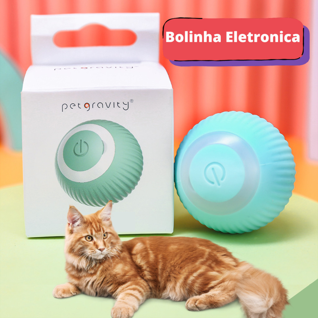 Bolinha Brinquedo Bola Pets Gato Cachorro Eletrônica Interativo Para Gatos Brincarem Sozinhos