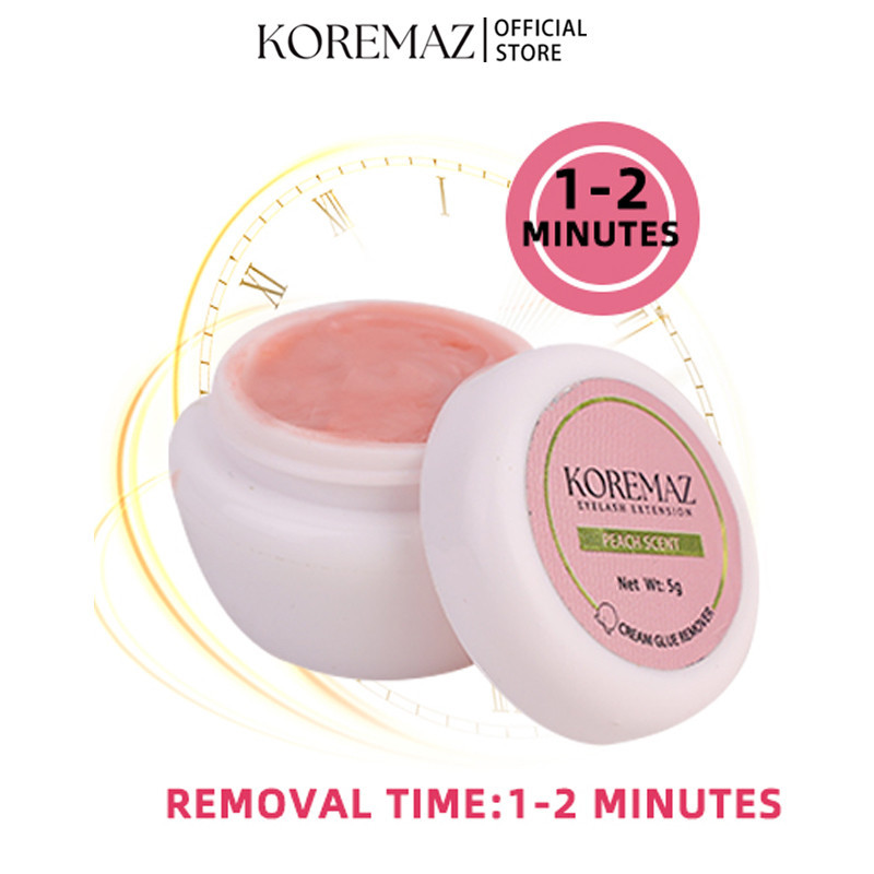 KOREMAZ 5ml Fresh Peach Scent Proffesional Eyelash Cola Removedor De ...